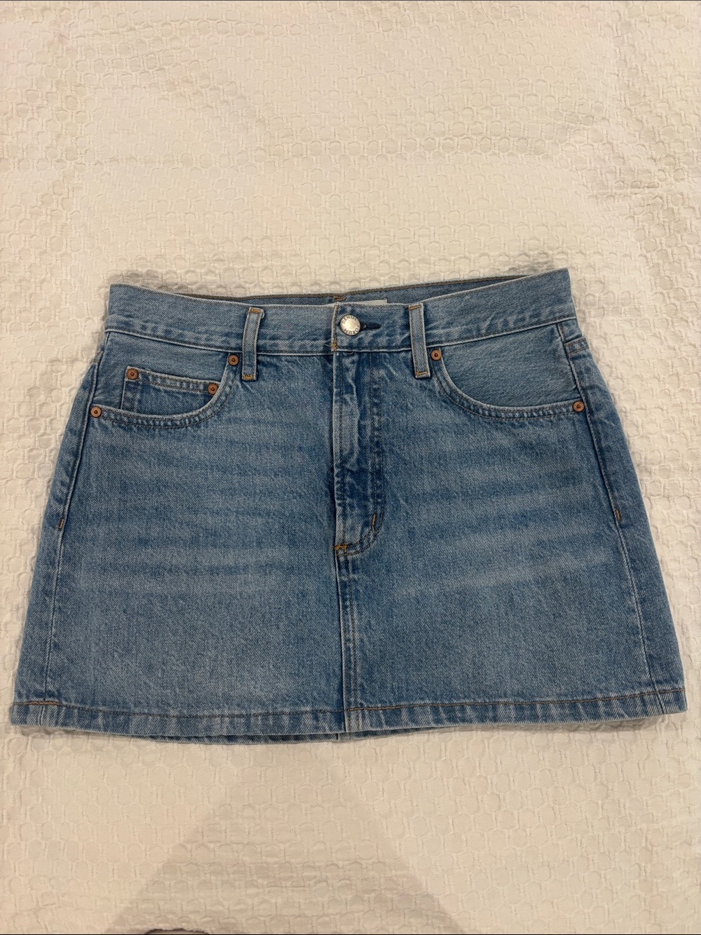 Aritzia denim forum Light Blue Denim Mini Skirt